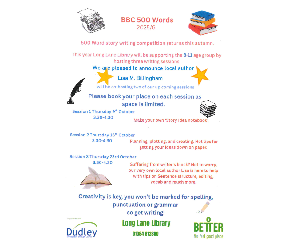Long Lane Library - Supporting BBC 500 Words Competition